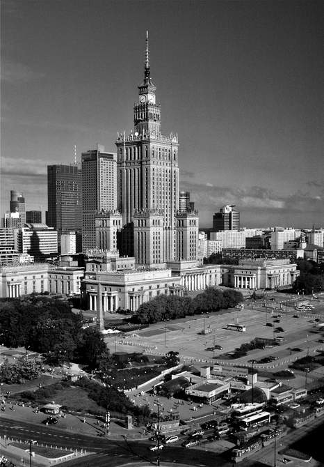 Varsovia. Rondo Dmowskiego, Pałac Kultury i Nauki