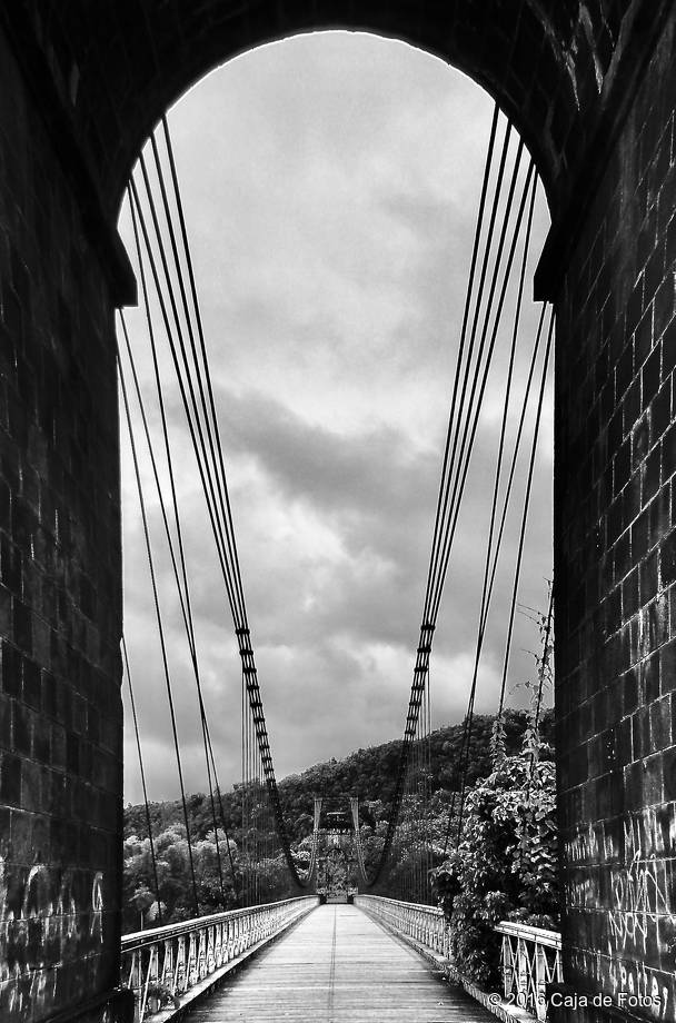 La Réunion. Sainte-Rose, Pont suspendu de la Rivière de l'Est (1894)