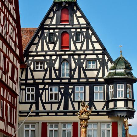 Rothenburg. Marktplatz, Jagstheimerhaus (1448)