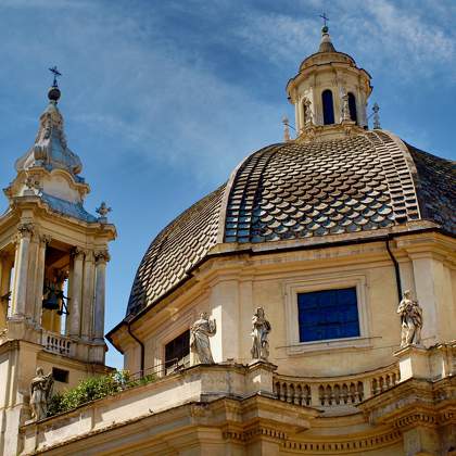 Roma. Piazza del Popolo, Sta. Maria dei Miracoli