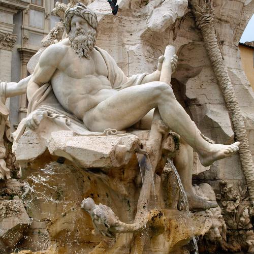 Roma. Piazza Navona, Fontana dei Quattro Fiumi